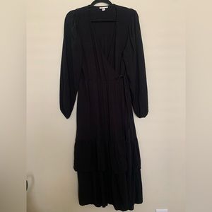 Knox Rose Black Wrap Dress